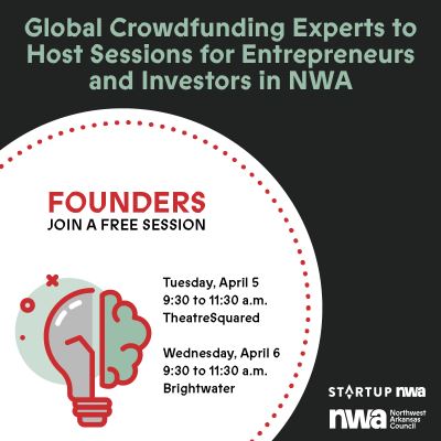 Global crowdfunding experts to host sessions in NWA for entrepreneurs and investors