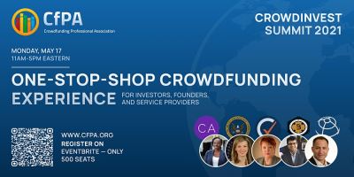 TODAY! CfPA Virtual CrowdInvest Summit #crowdfunding