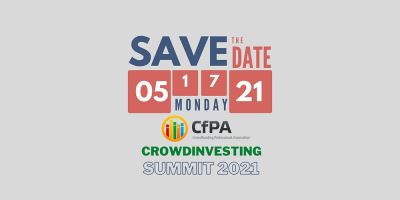 EVENT: CfPA Virtual CrowdInvesting Summit (May 17th - Register Now) 